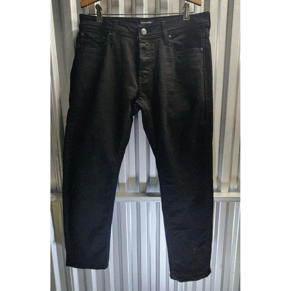 Jack & Jones Slim Glenn Men’s Jeans Black Size 33X30